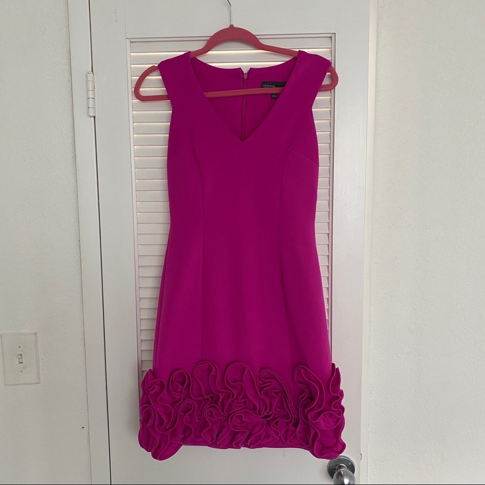 Hot pink fusia coctail dress